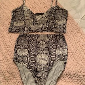 Nasty Gal Snake Two Piece Set